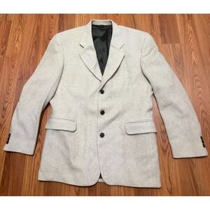 Spiegel Blazer 40R Cashmere Wool Sport Coat Gray 3 Button Made In Canada